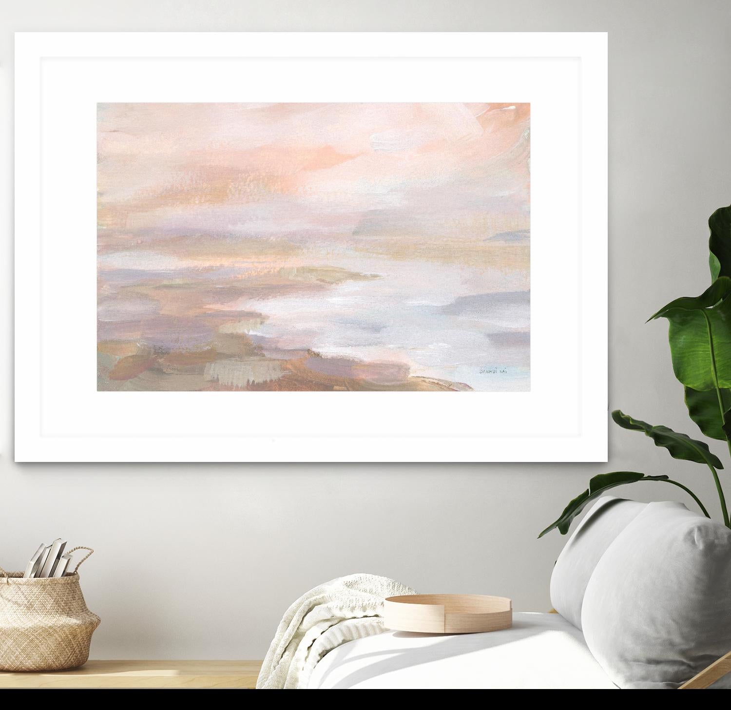 Sunrise Coast by Danhui Nai on GIANT ART - beige coastal & nautical waves
