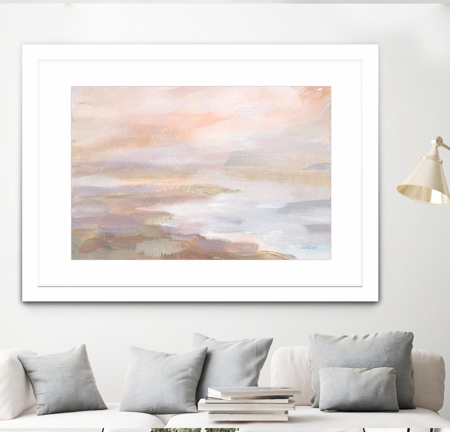 Sunrise Coast by Danhui Nai on GIANT ART - beige coastal & nautical waves