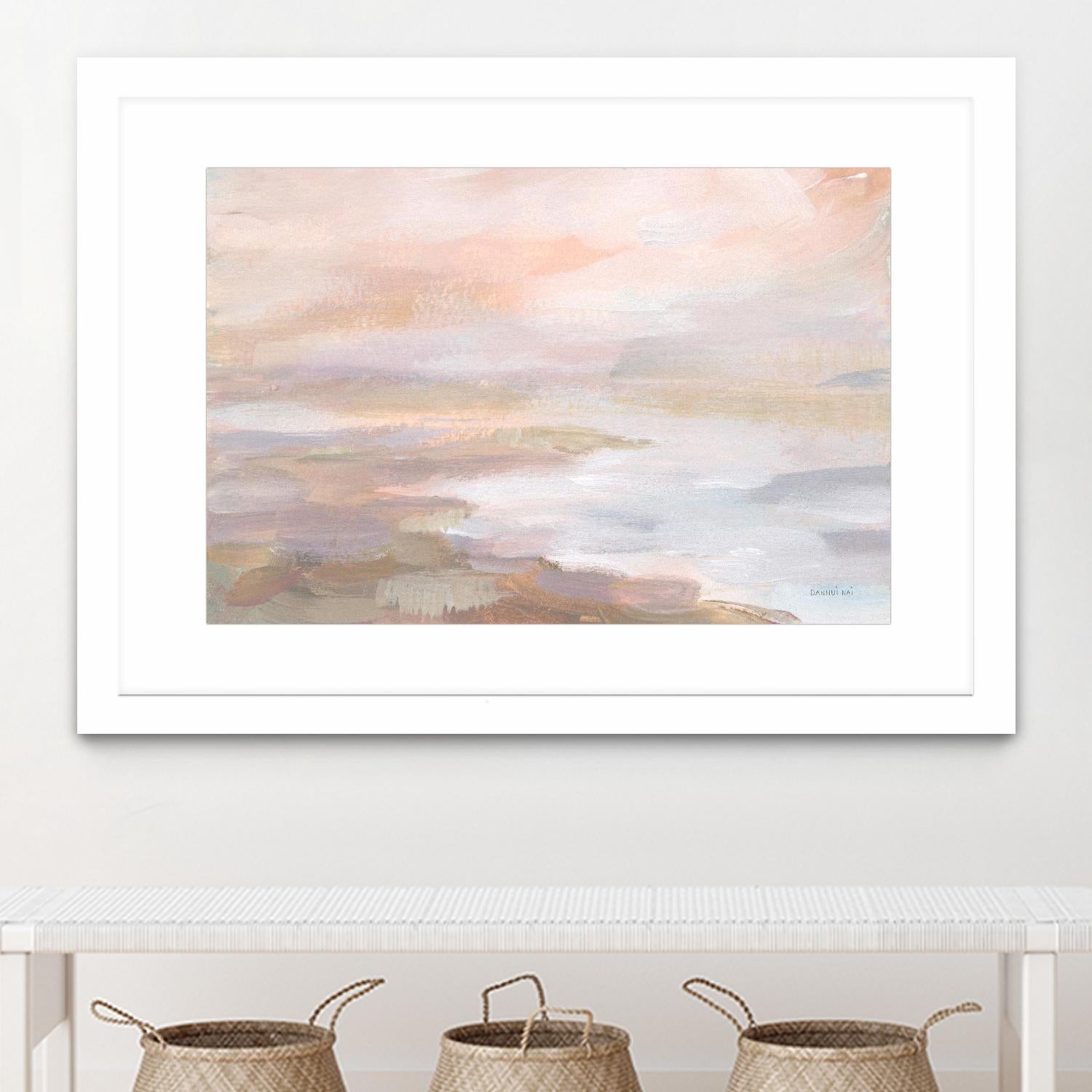 Sunrise Coast by Danhui Nai on GIANT ART - beige coastal & nautical waves