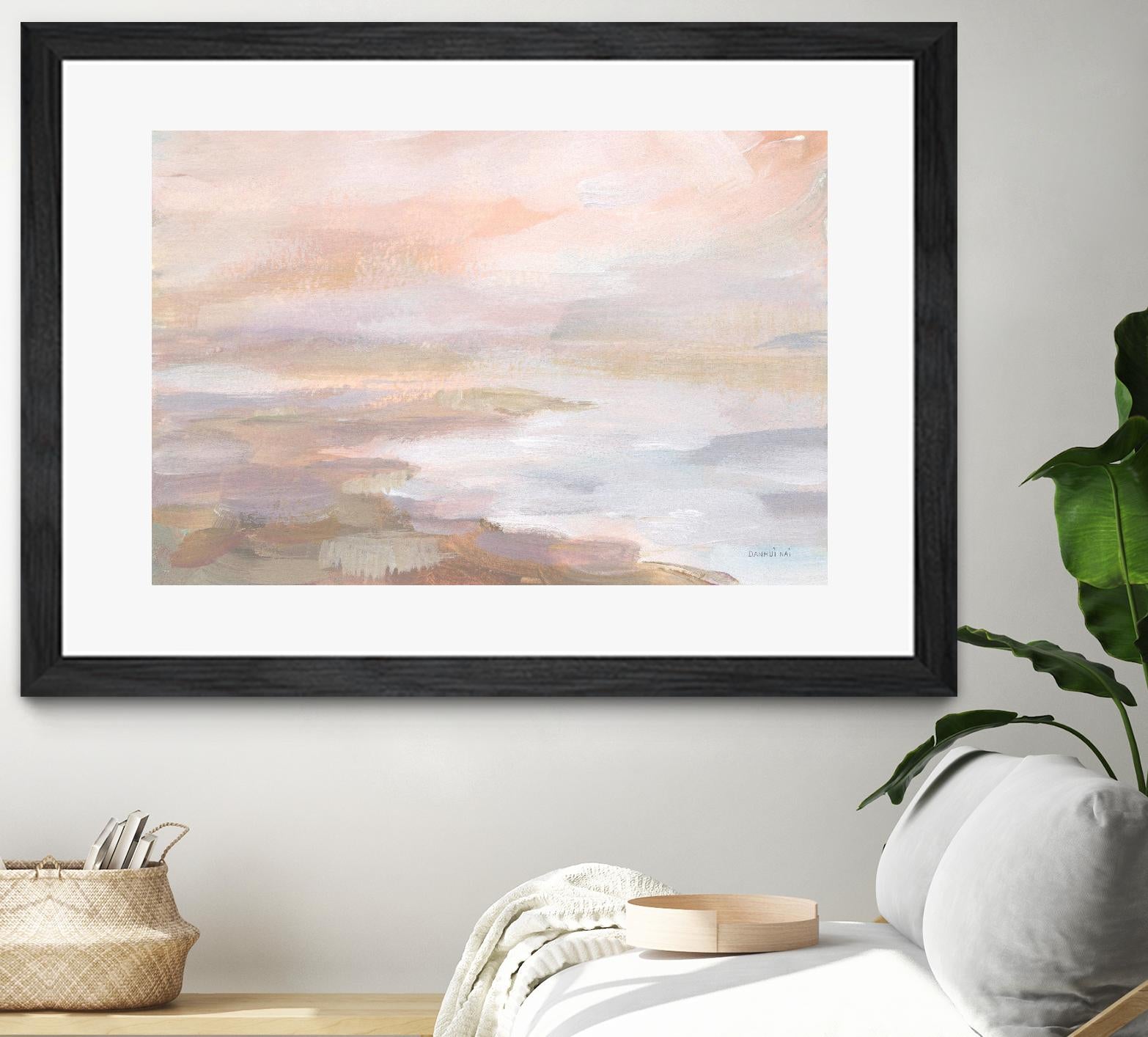 Sunrise Coast by Danhui Nai on GIANT ART - beige coastal & nautical waves