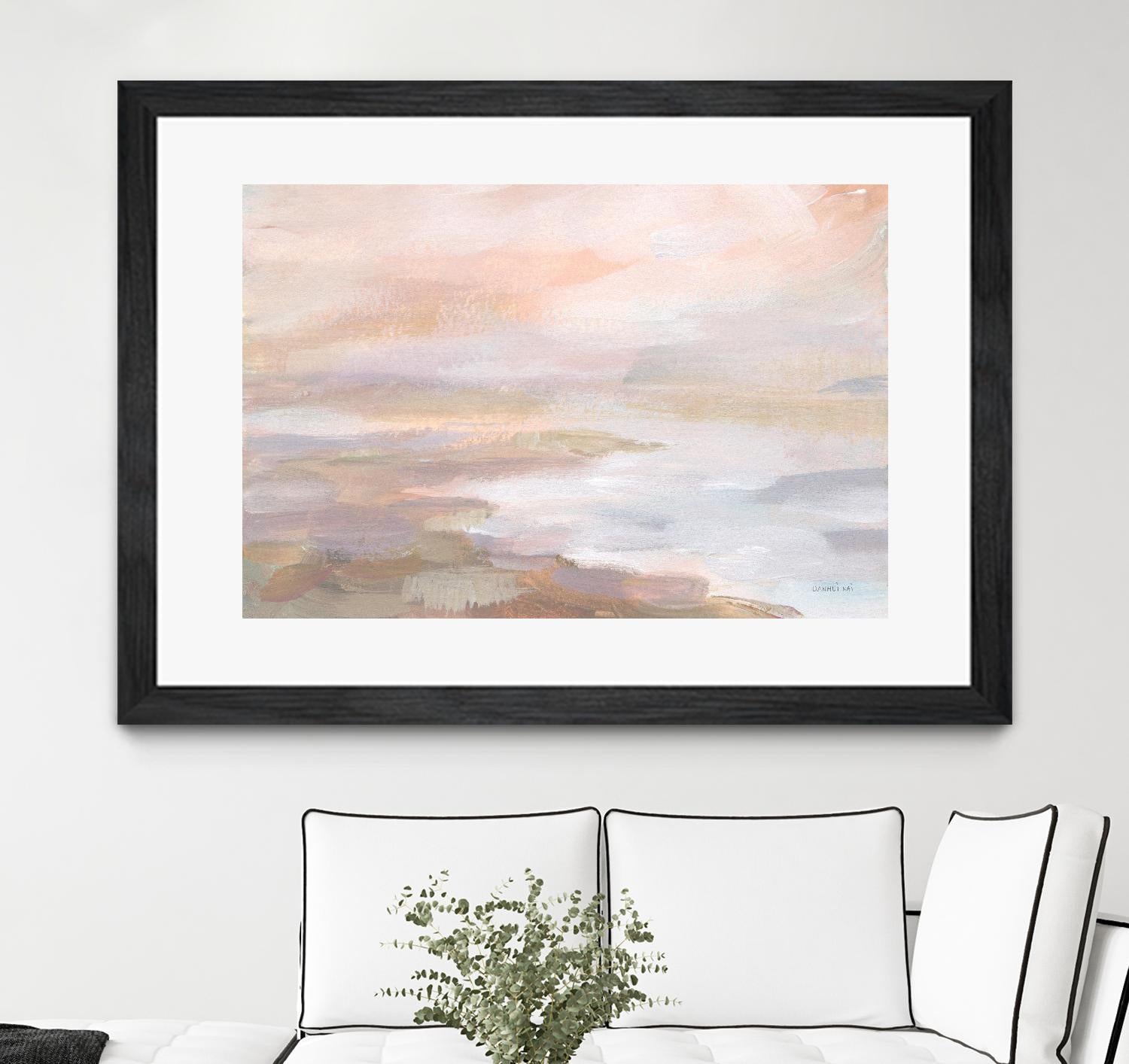 Sunrise Coast by Danhui Nai on GIANT ART - beige coastal & nautical waves