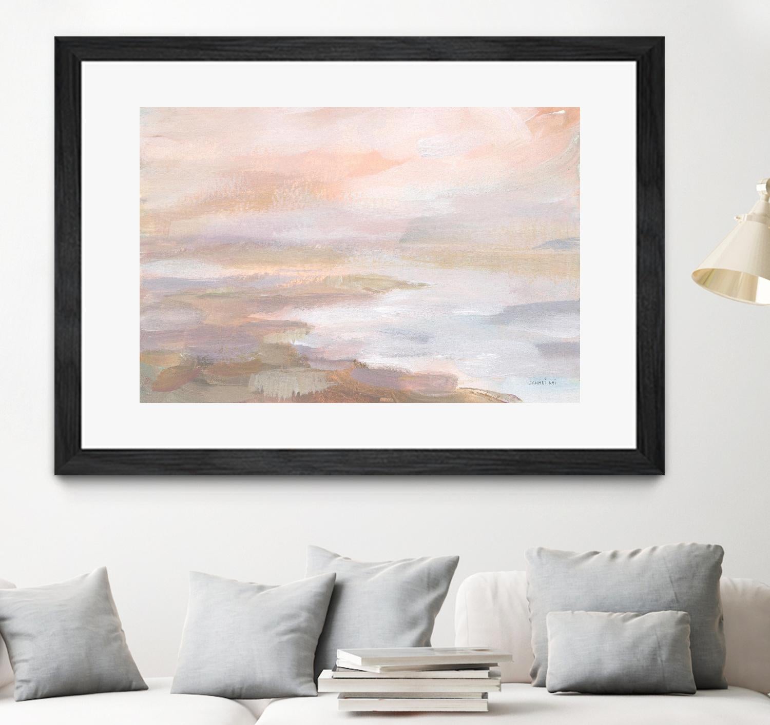 Sunrise Coast by Danhui Nai on GIANT ART - beige coastal & nautical waves