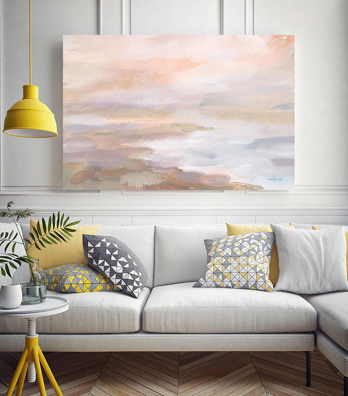 Sunrise Coast by Danhui Nai on GIANT ART - beige coastal & nautical waves