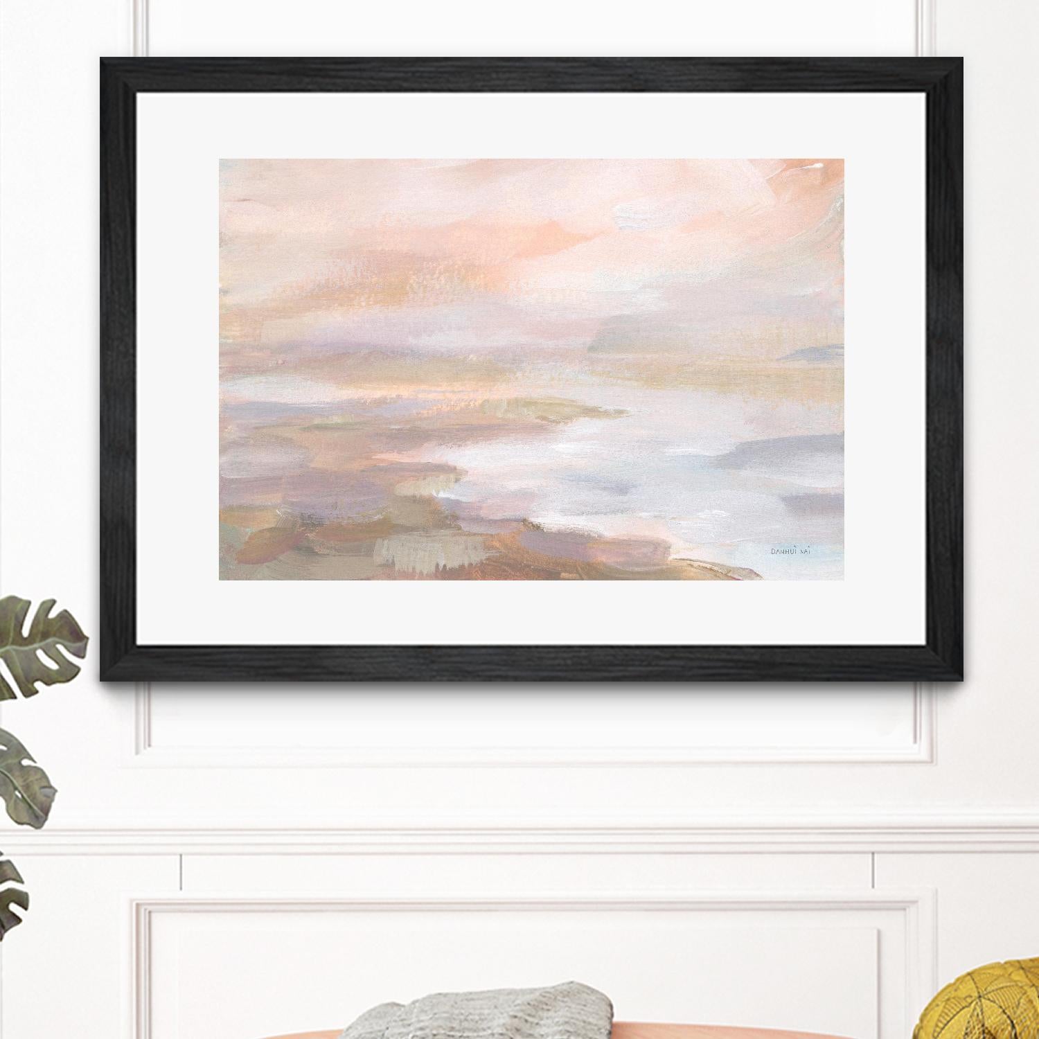 Sunrise Coast by Danhui Nai on GIANT ART - beige coastal & nautical waves