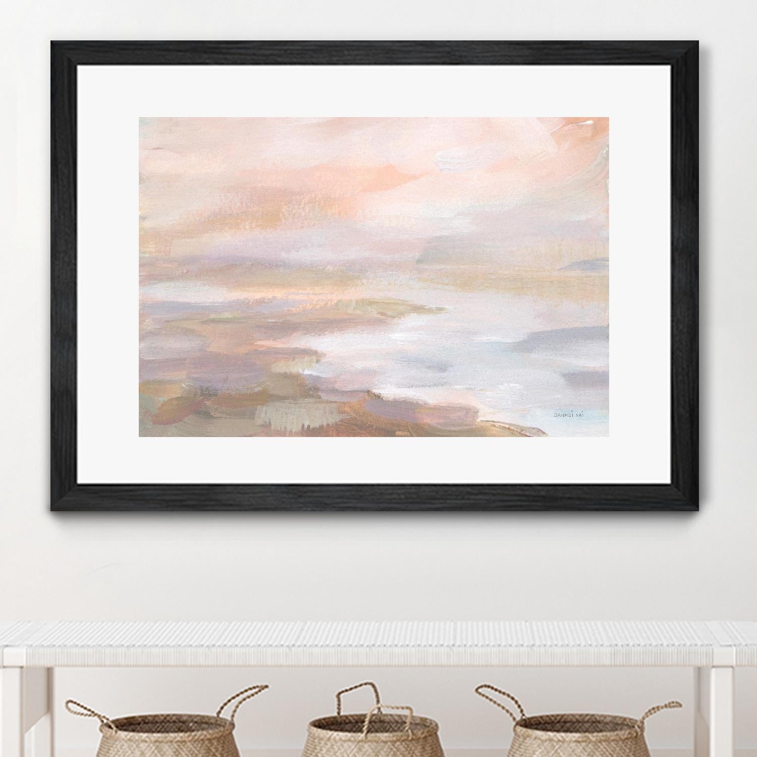 Sunrise Coast by Danhui Nai on GIANT ART - beige coastal & nautical waves