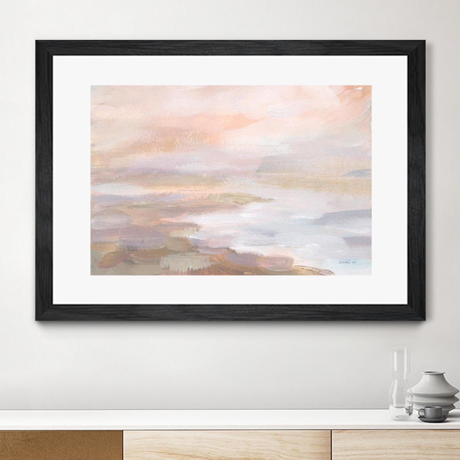 Sunrise Coast by Danhui Nai on GIANT ART - beige coastal & nautical waves