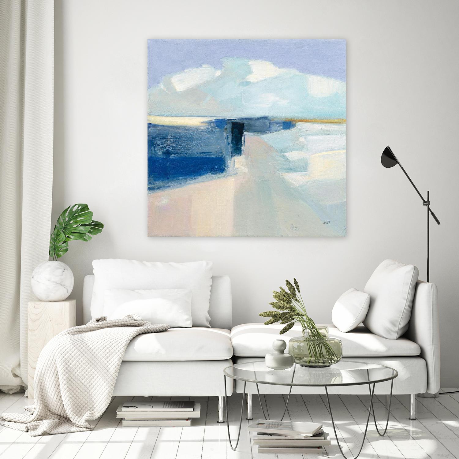 Sand and Sky by Julia Purinton on GIANT ART - blue coastal & nautical beige