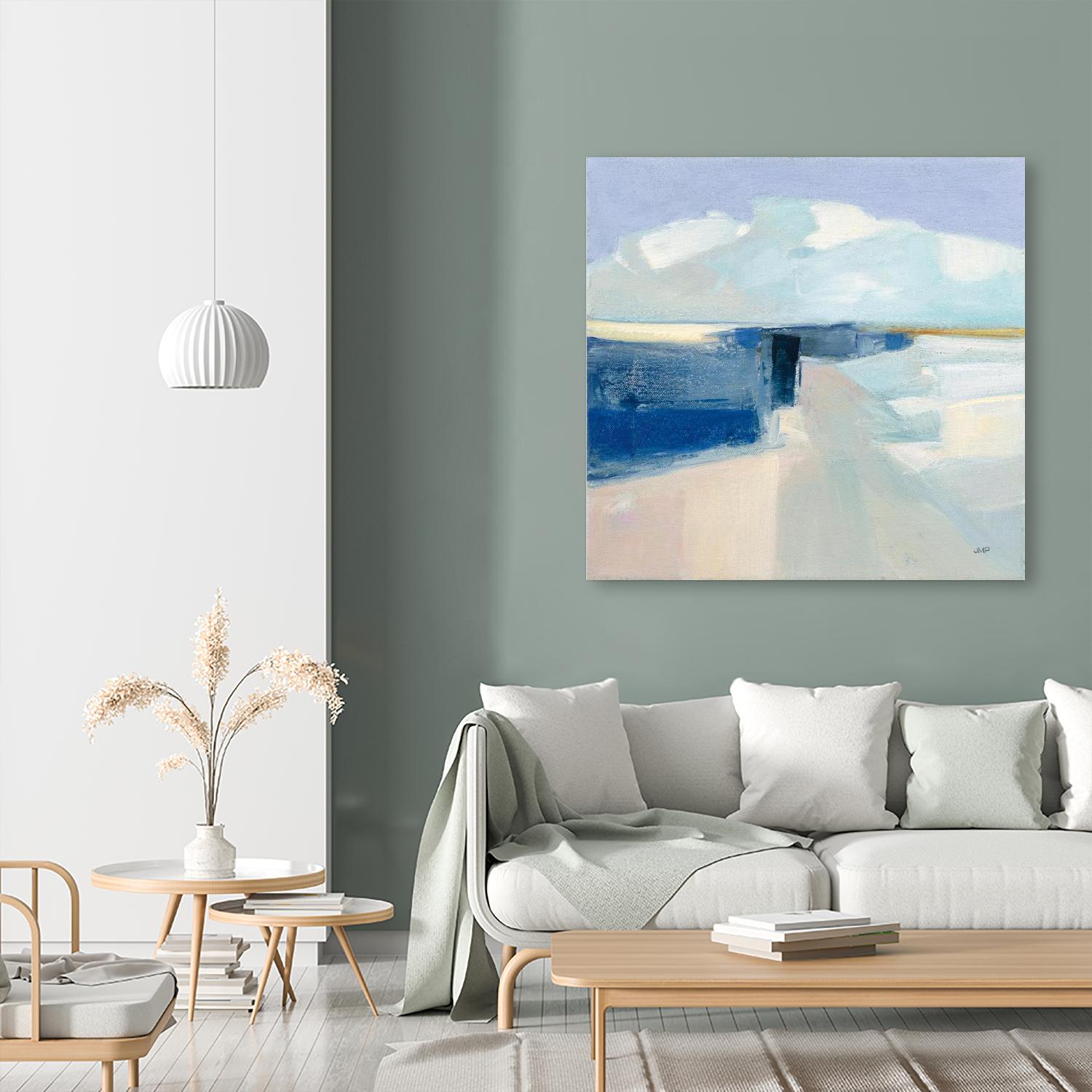 Sand and Sky by Julia Purinton on GIANT ART - blue coastal & nautical beige