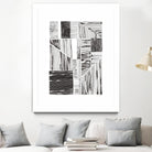 Lined Up II by Courtney Prahl on GIANT ART - white linear dots