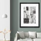 Lined Up II by Courtney Prahl on GIANT ART - white linear dots