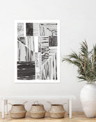 Lined Up II by Courtney Prahl on GIANT ART - white linear dots