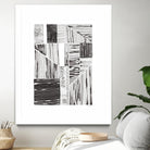 Lined Up II by Courtney Prahl on GIANT ART - white linear dots