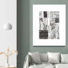 Lined Up II by Courtney Prahl on GIANT ART - white linear dots