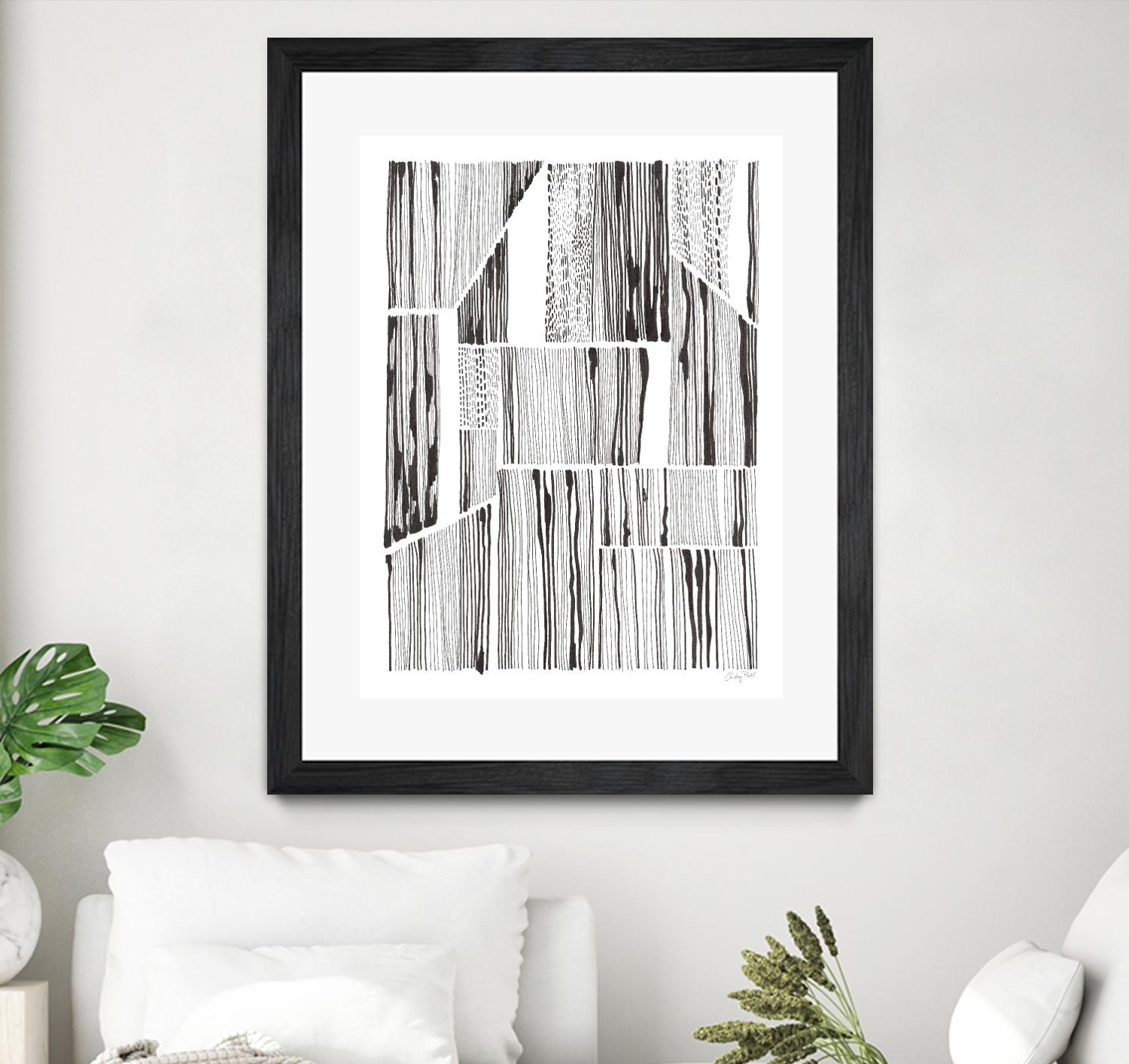 Lined Up III by Courtney Prahl on GIANT ART - white linear dots