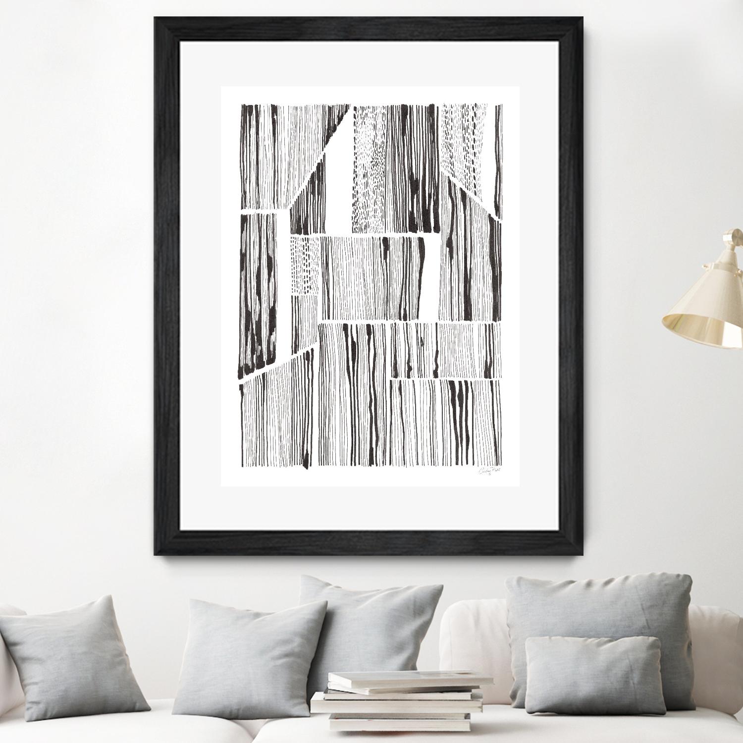 Lined Up III by Courtney Prahl on GIANT ART - white linear dots