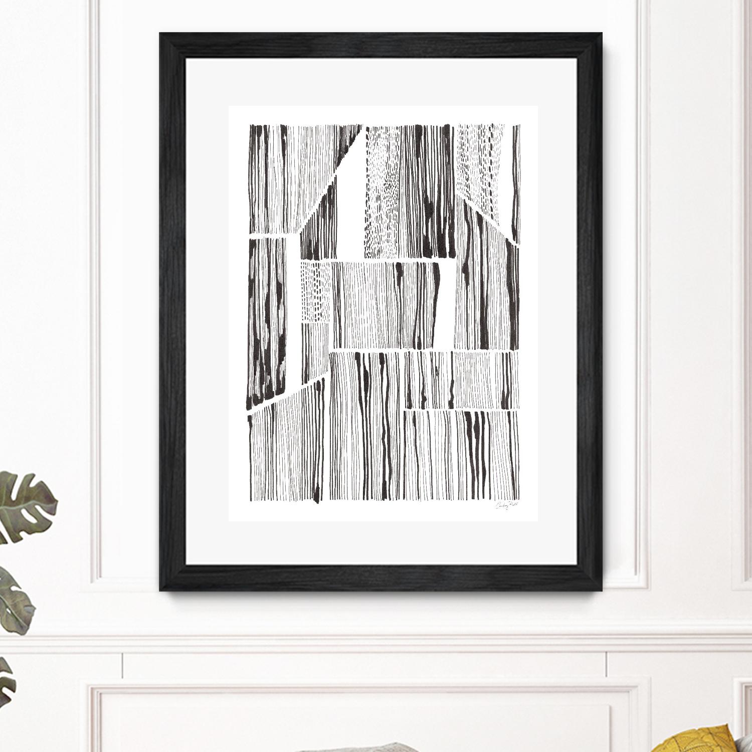 Lined Up III by Courtney Prahl on GIANT ART - white linear dots