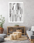 Lined Up III by Courtney Prahl on GIANT ART - white linear dots