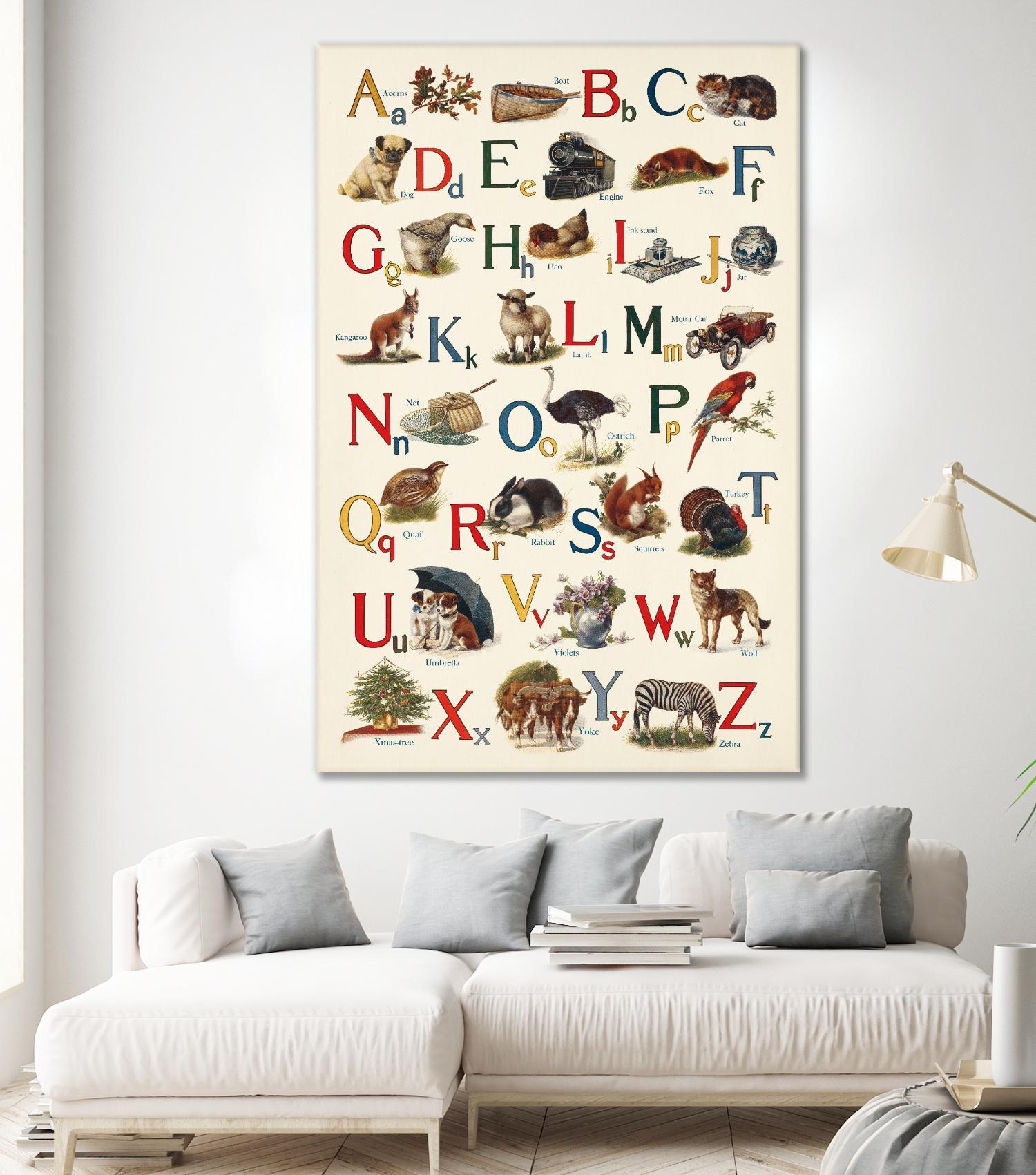 Schoolhouse Alphabet by Wild Apple on GIANT ART - juvenile abcs