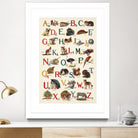 Schoolhouse Alphabet by Wild Apple on GIANT ART - beige illustration  flowers
