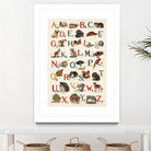 Schoolhouse Alphabet by Wild Apple on GIANT ART - beige illustration  flowers