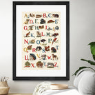 Schoolhouse Alphabet by Wild Apple on GIANT ART - beige illustration  flowers