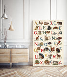 Schoolhouse Alphabet by Wild Apple on GIANT ART - beige illustration  flowers