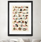 Schoolhouse Alphabet by Wild Apple on GIANT ART - beige illustration  flowers