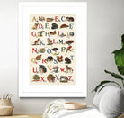 Schoolhouse Alphabet by Wild Apple on GIANT ART - beige illustration  flowers
