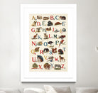 Schoolhouse Alphabet by Wild Apple on GIANT ART - beige illustration  flowers