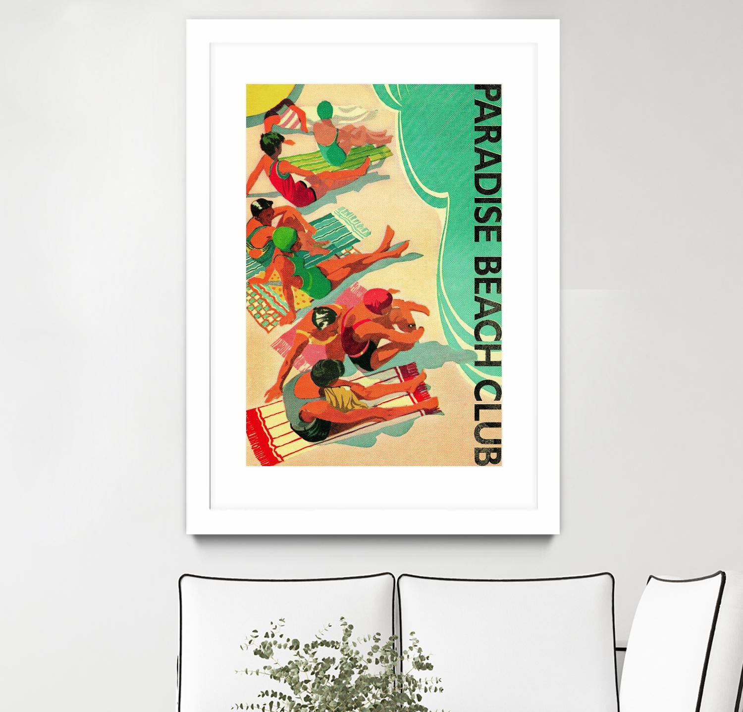 Paradise Beach Club by Portfolio on GIANT ART - beige vintage beach