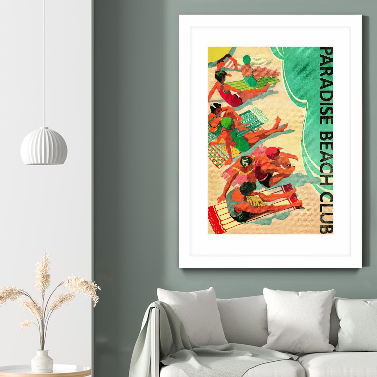 Paradise Beach Club by Portfolio on GIANT ART - beige vintage beach