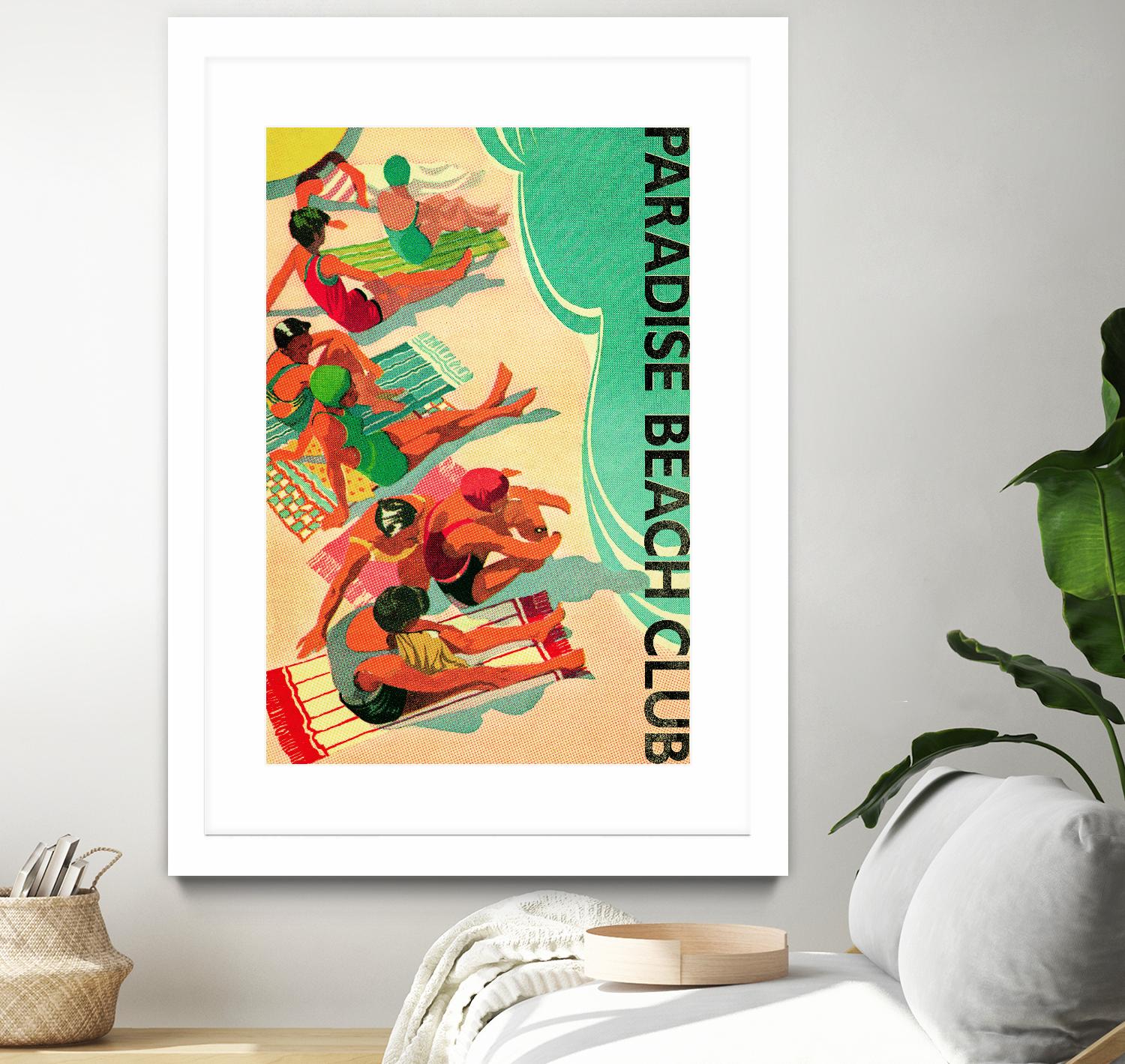 Paradise Beach Club by Portfolio on GIANT ART - beige vintage beach