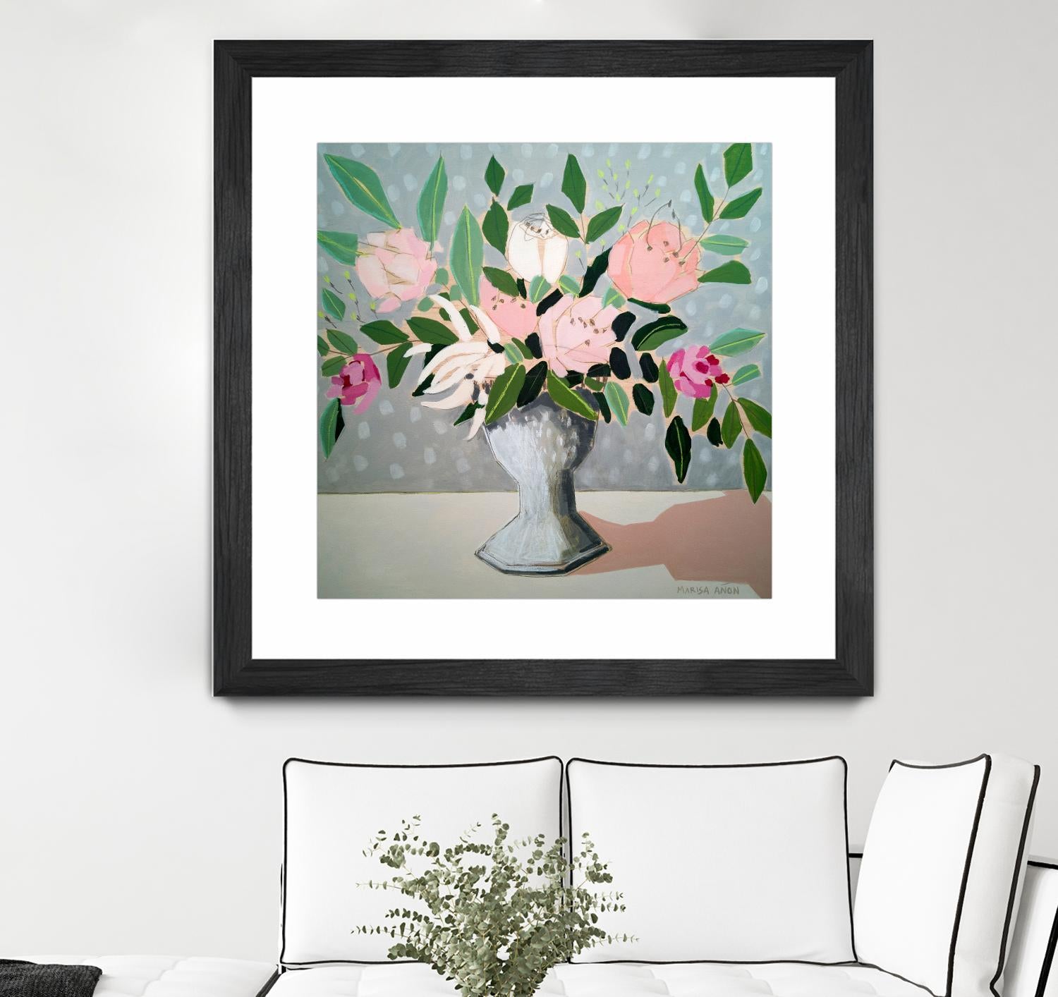 Spring Florals 1 by Marisa Anon on GIANT ART - pink,green floral,still life