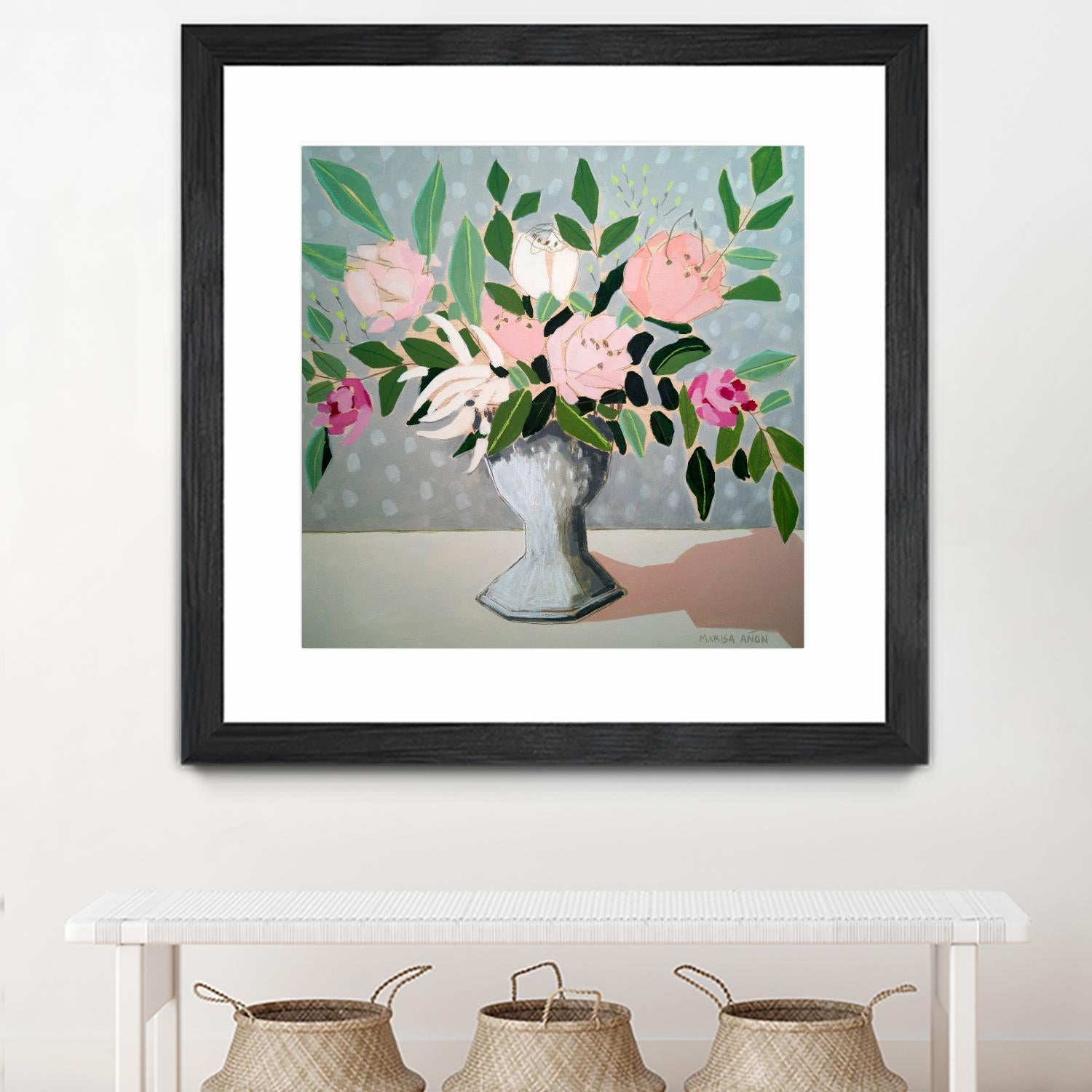 Spring Florals 1 by Marisa Anon on GIANT ART - pink,green floral,still life