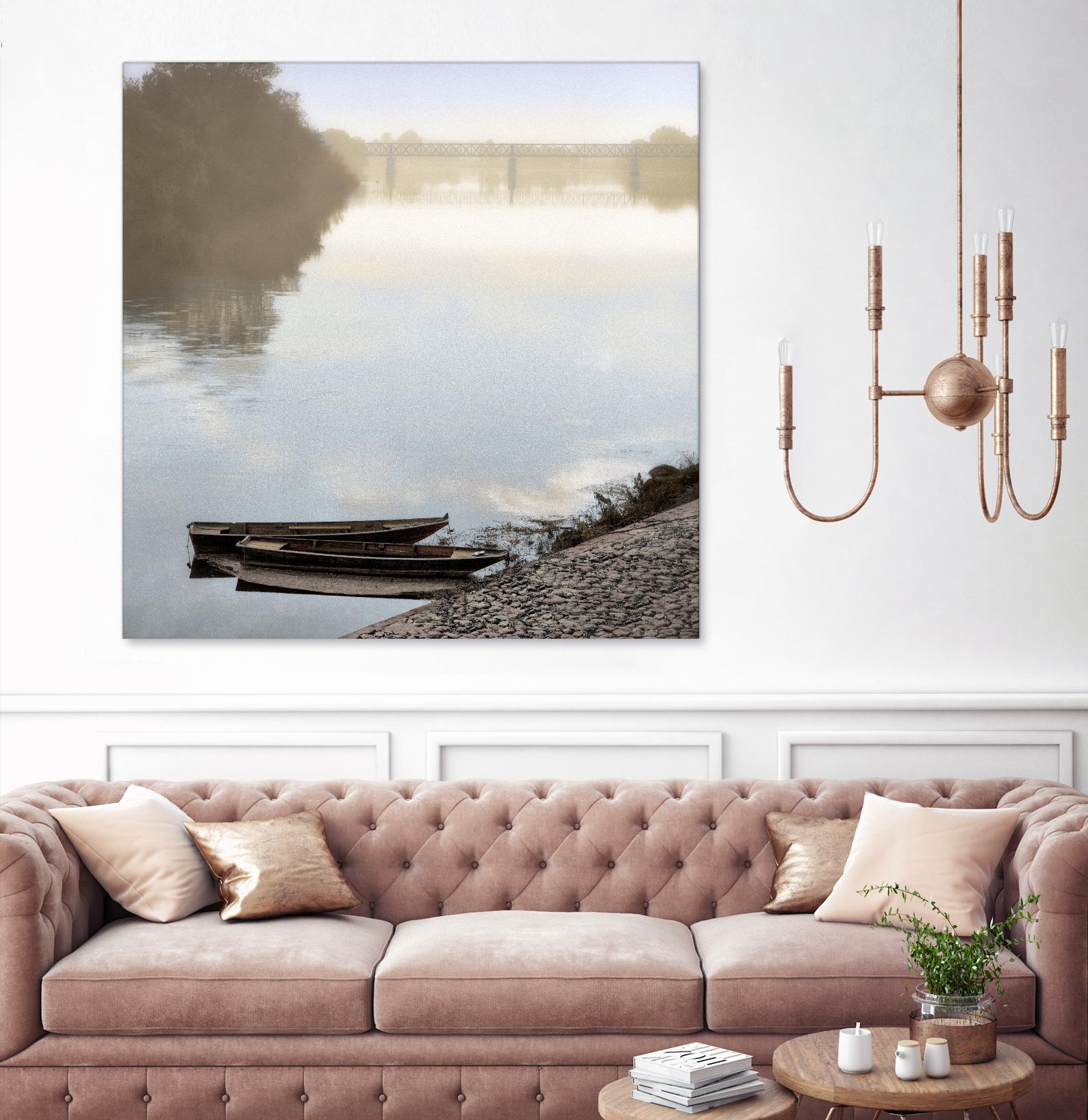 Boats on the Seine #2 by Alan Blaustein on GIANT ART - multicolor photography; landscapes