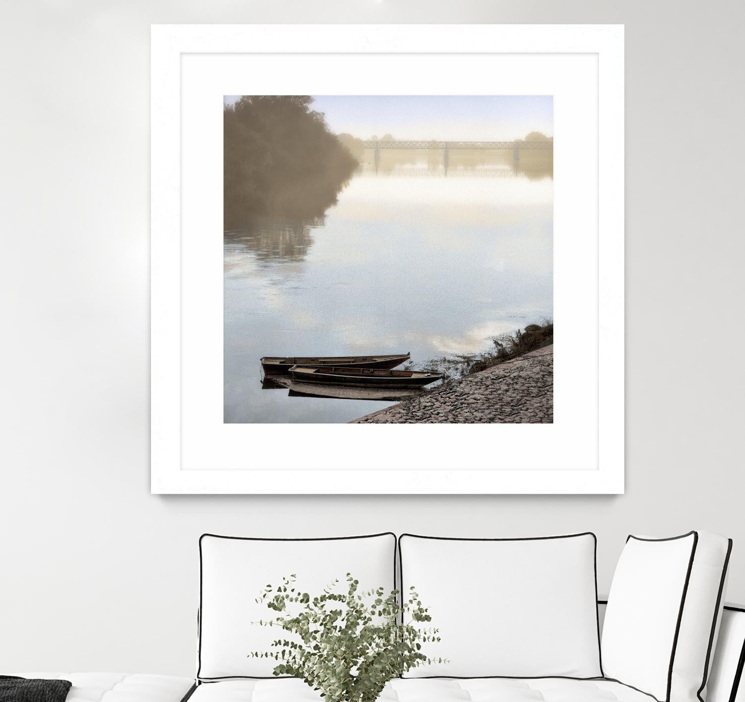 Boats on the Seine #2 by Alan Blaustein on GIANT ART - multicolor photography; landscapes