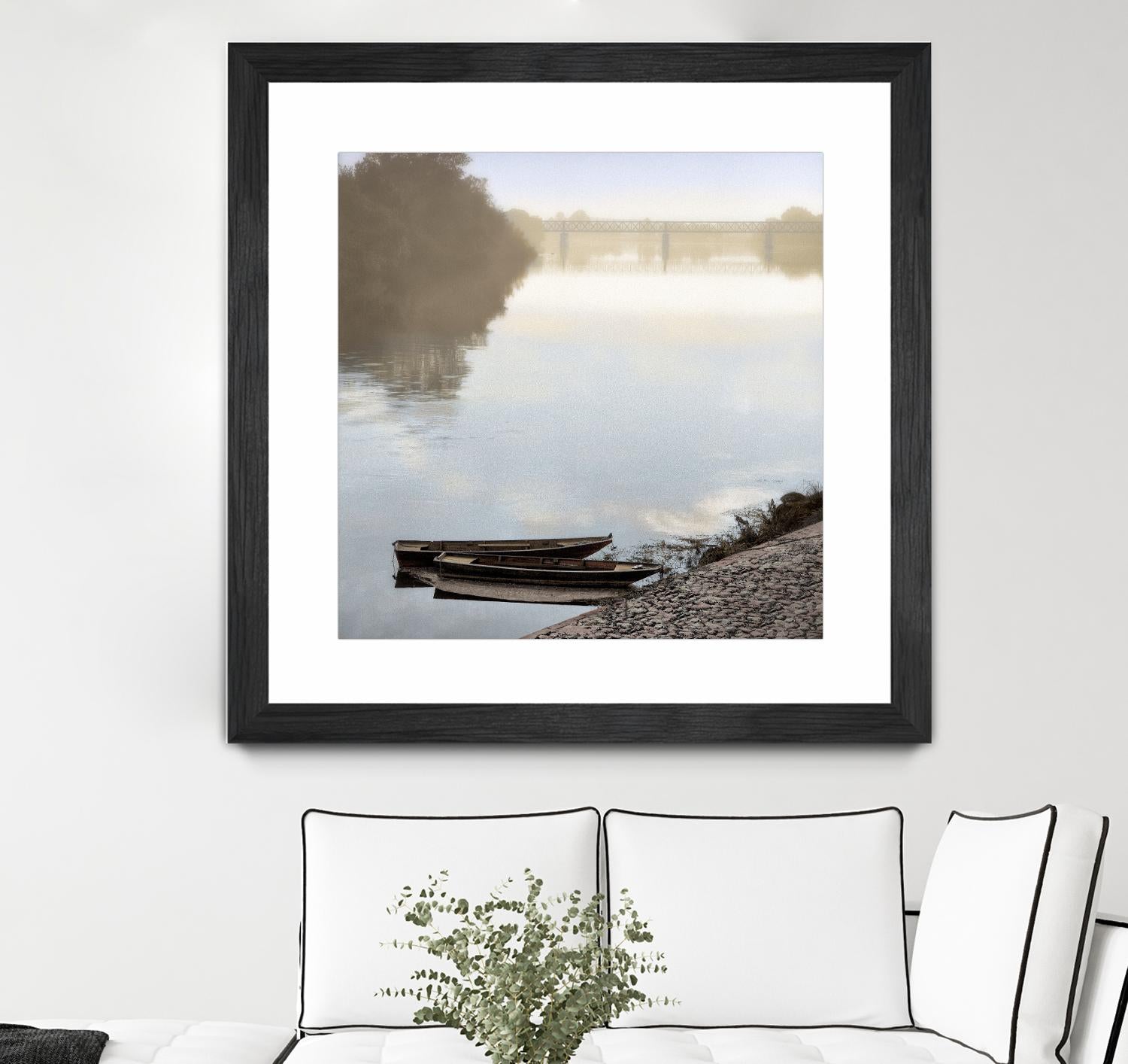 Boats on the Seine #2 by Alan Blaustein on GIANT ART - multicolor photography; landscapes