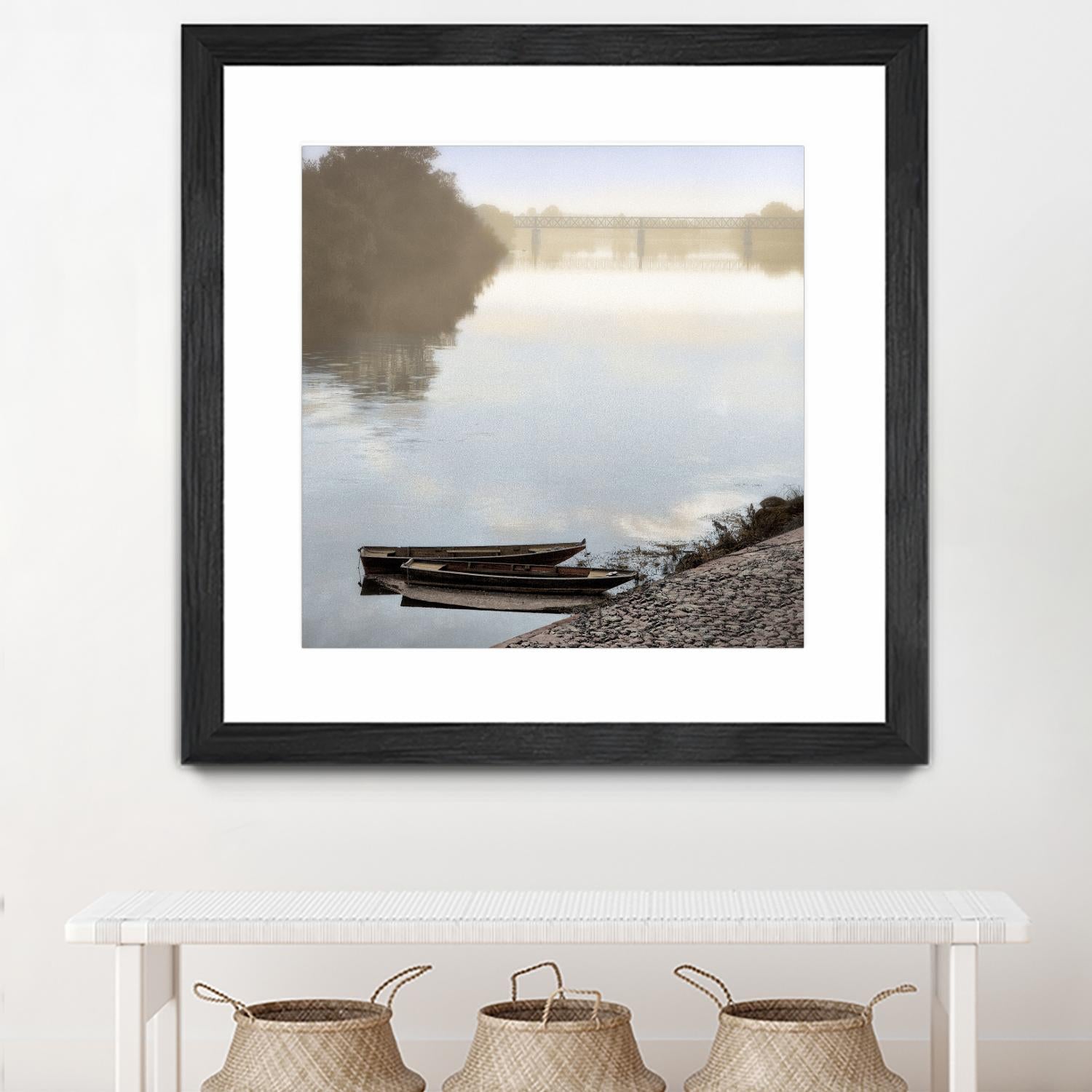 Boats on the Seine #2 by Alan Blaustein on GIANT ART - multicolor photography; landscapes