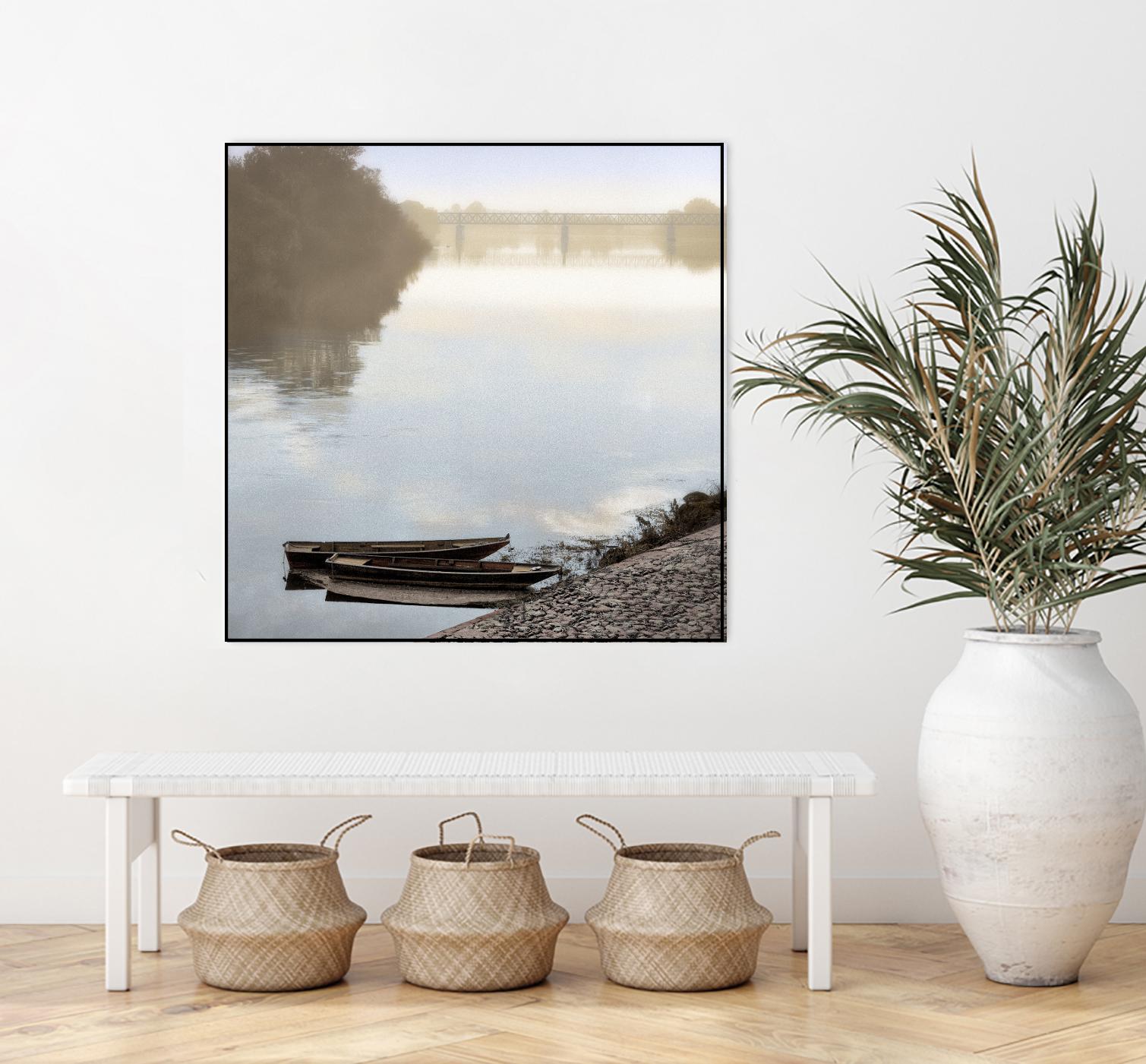 Boats on the Seine #2 by Alan Blaustein on GIANT ART - multicolor photography; landscapes