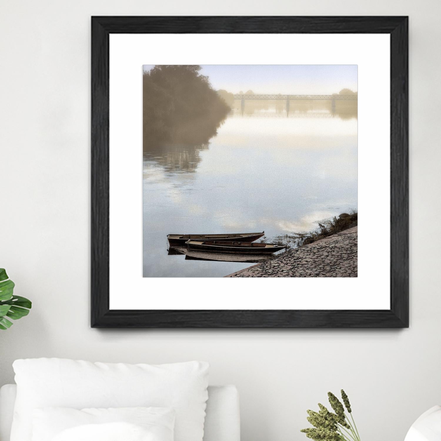 Boats on the Seine #2 by Alan Blaustein on GIANT ART - multicolor photography; landscapes