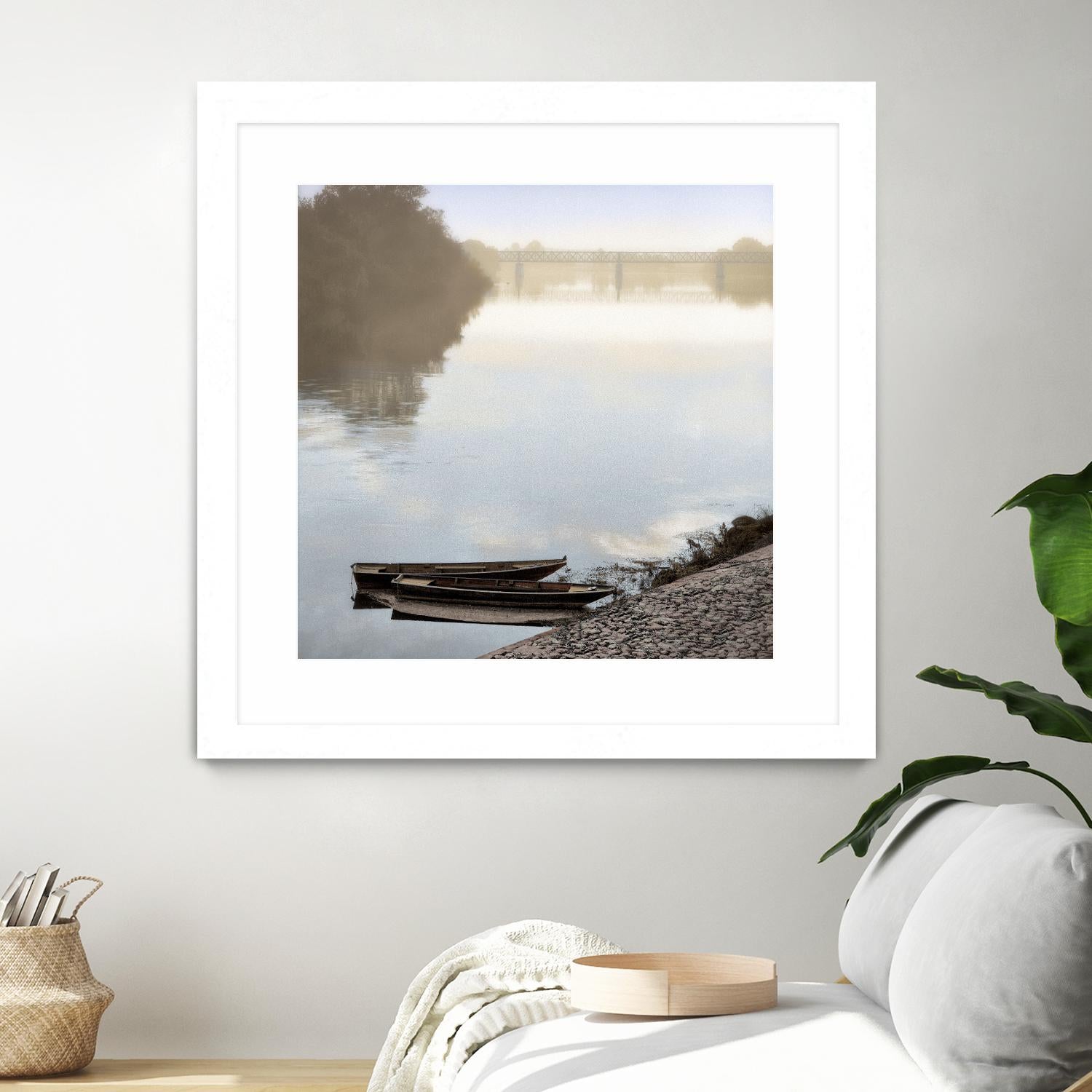 Boats on the Seine #2 by Alan Blaustein on GIANT ART - multicolor photography; landscapes