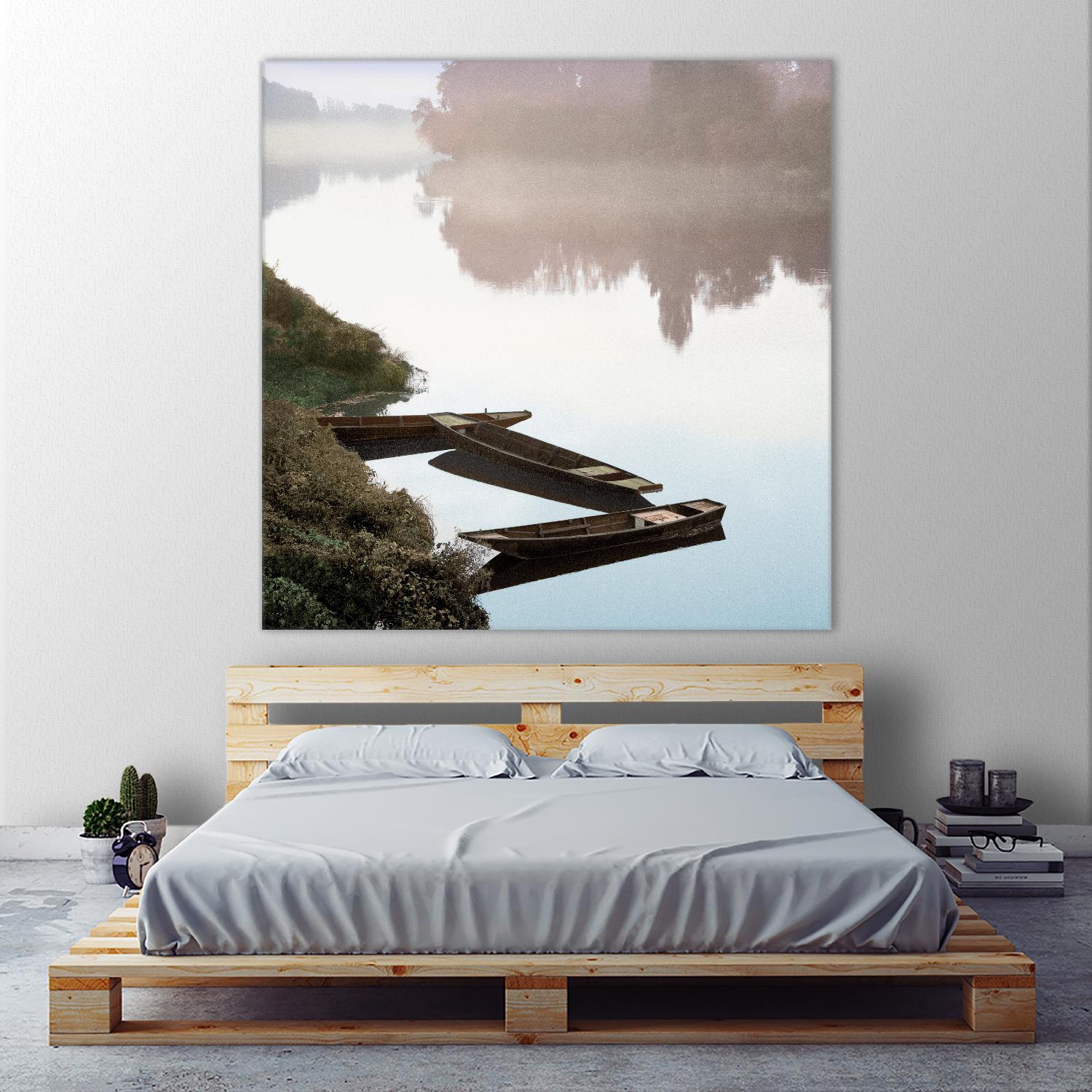 Boats on the Seine #1 by Alan Blaustein on GIANT ART - multicolor photography; landscapes