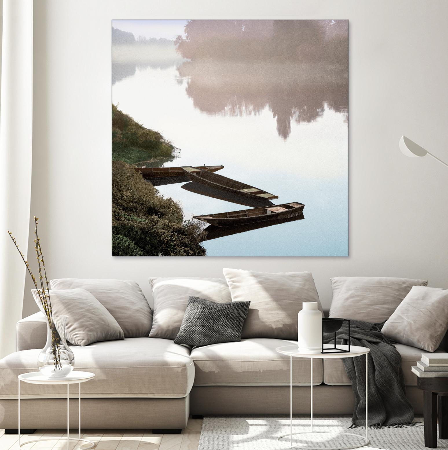 Boats on the Seine #1 by Alan Blaustein on GIANT ART - multicolor photography; landscapes