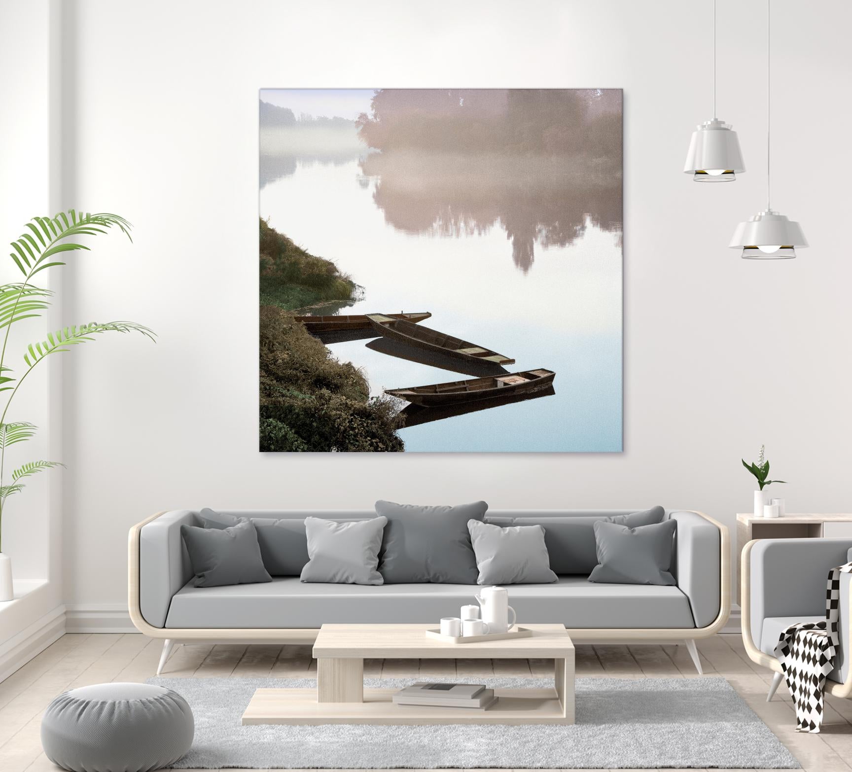 Boats on the Seine #1 by Alan Blaustein on GIANT ART - multicolor photography; landscapes