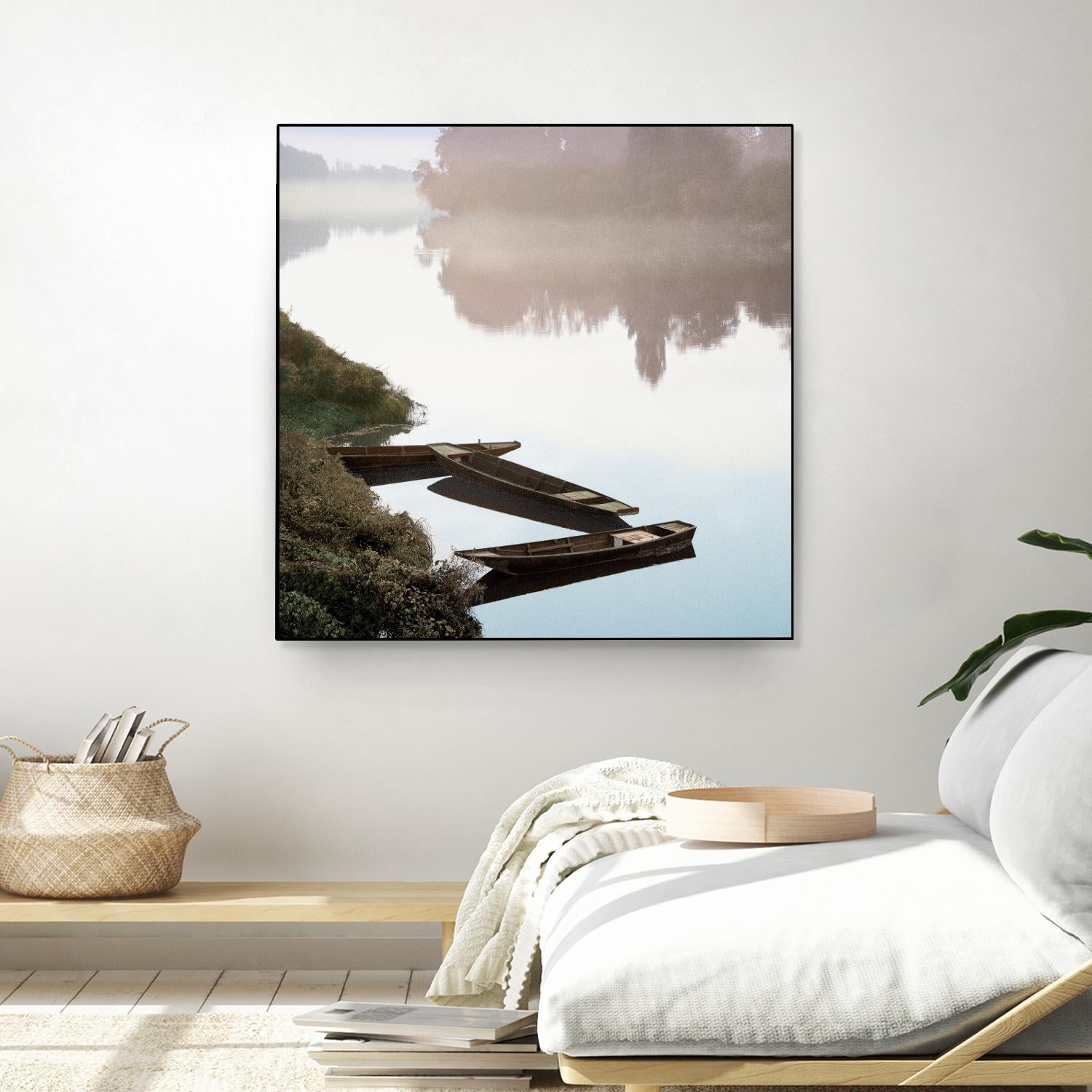 Boats on the Seine #1 by Alan Blaustein on GIANT ART - multicolor photography; landscapes