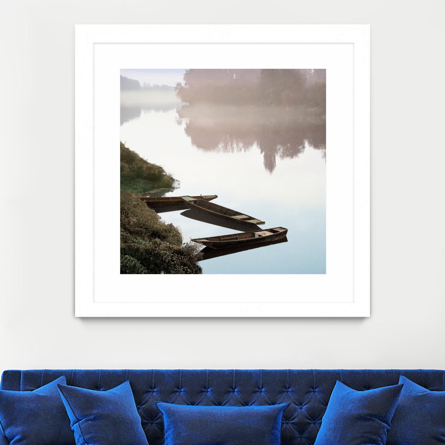 Boats on the Seine #1 by Alan Blaustein on GIANT ART - multicolor photography; landscapes