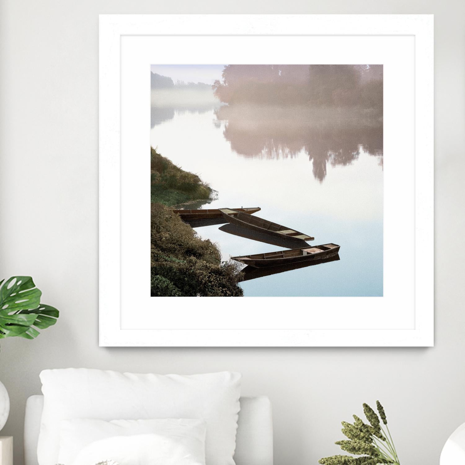 Boats on the Seine #1 by Alan Blaustein on GIANT ART - multicolor photography; landscapes