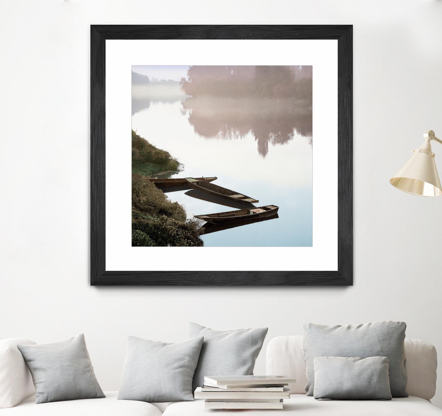 Boats on the Seine #1 by Alan Blaustein on GIANT ART - multicolor photography; landscapes