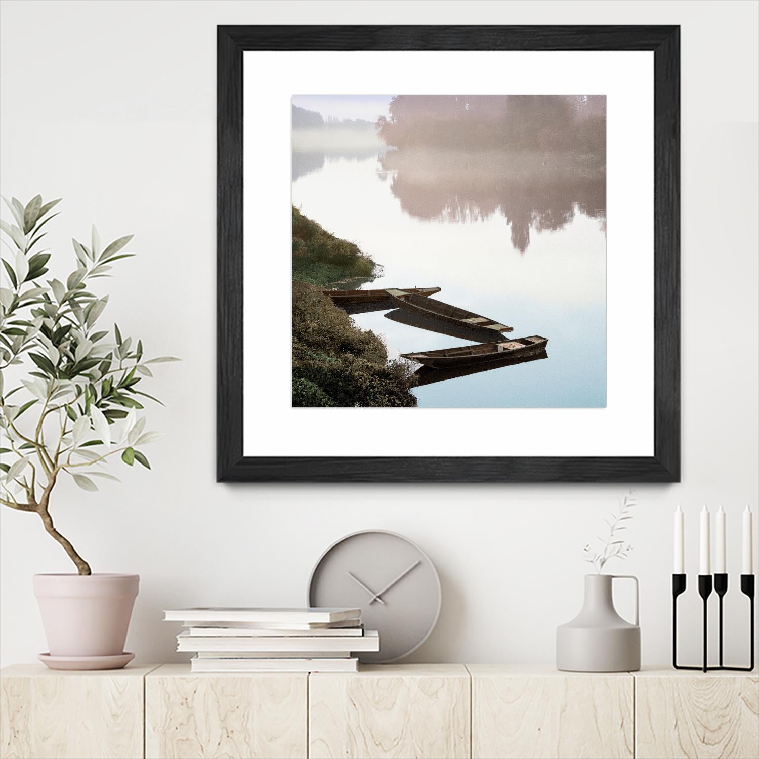 Boats on the Seine #1 by Alan Blaustein on GIANT ART - multicolor photography; landscapes