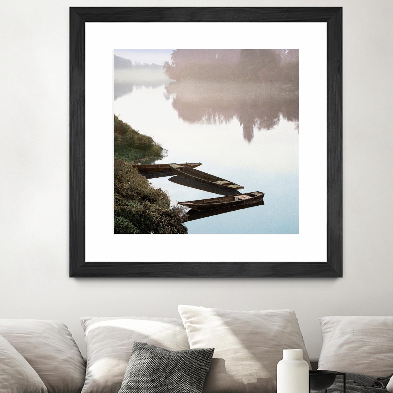 Boats on the Seine #1 by Alan Blaustein on GIANT ART - multicolor photography; landscapes